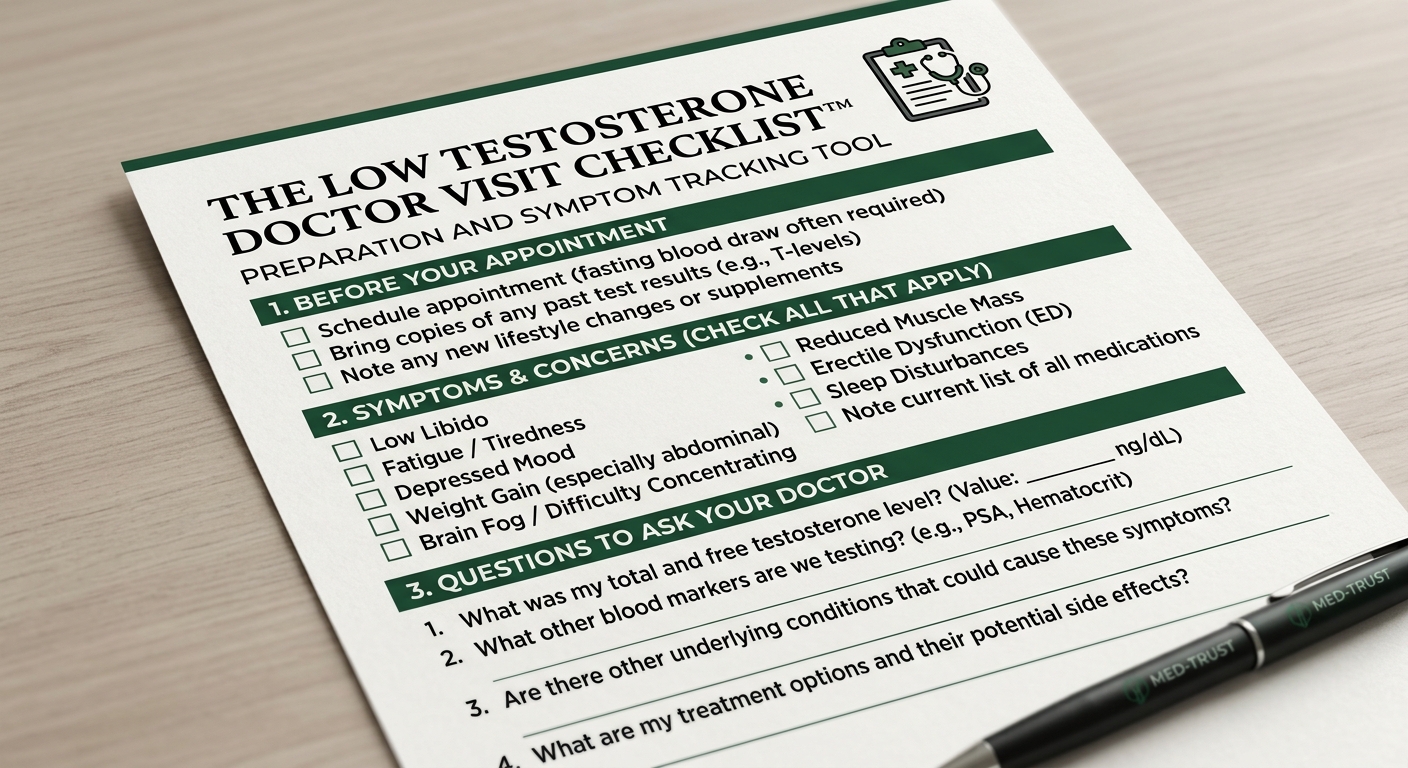 Low Testosterone Doctor Visit Checklist